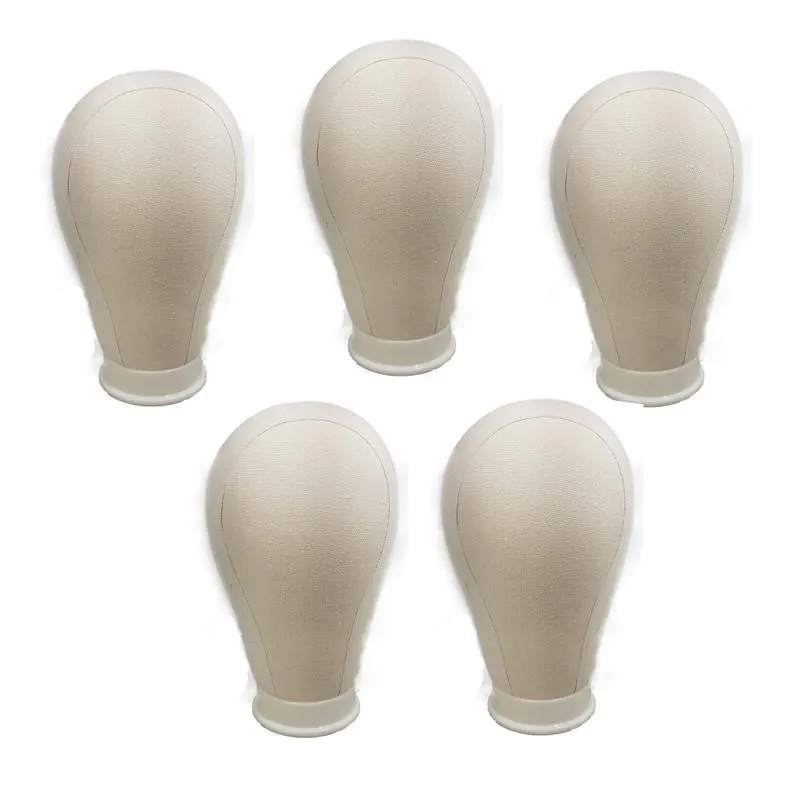Kit 5 Cabeças De Pano Para Confecção De Perucas
