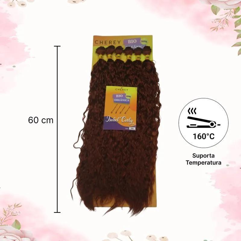 Cabelo Bio Fibra Isabel Curly 6x 300g Para Entrelace