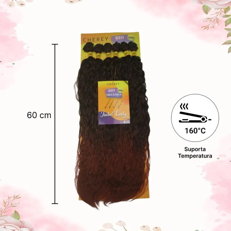 Cabelo Bio Fibra Isabel Curly 6x 300g Para Entrelace
