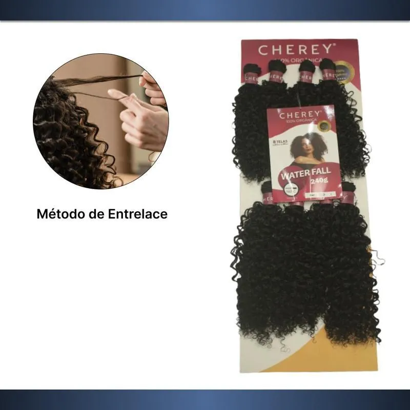 Cabelo Orgânico Cacheado Water Fall 240g Entrelace