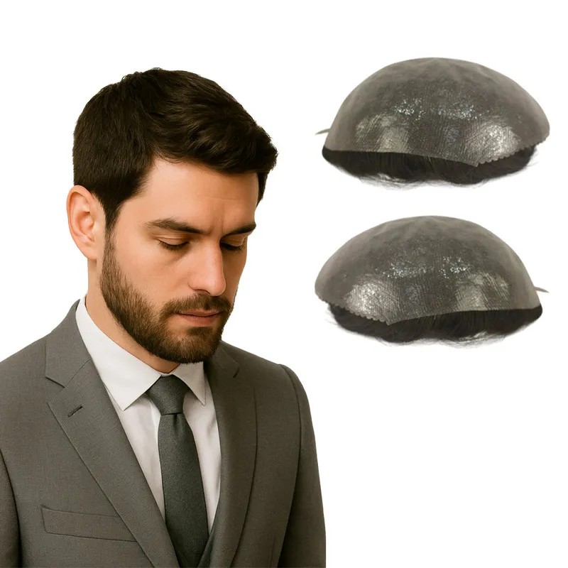 Protese Capilar Masculina Nó - Base Micropele Gustavo - (15x23)