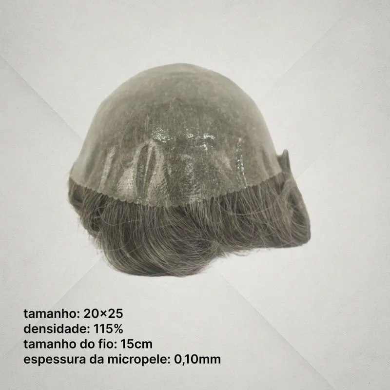 Protese Capilar Masculina Nó - Base Micropele Gustavo 20x25