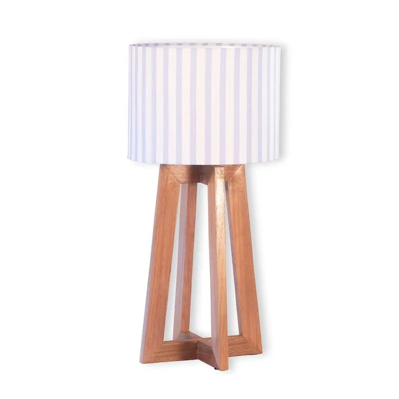 Abajur Wooden Tilt Madeira Natural Cúpula Estampado