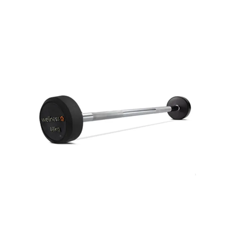 Barra Reta Emborrachada Deluxe 1,20m de 46,00kg Wellness - WK133 WK133