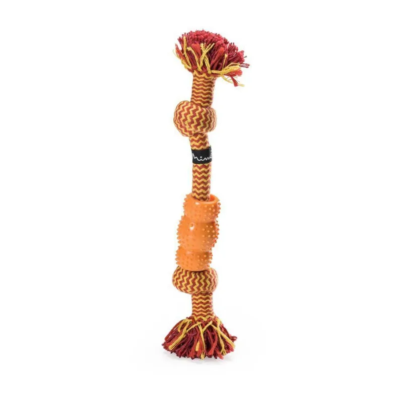 Brinquedo de Corda Para Cães Corda Com Mordedor Laranja M