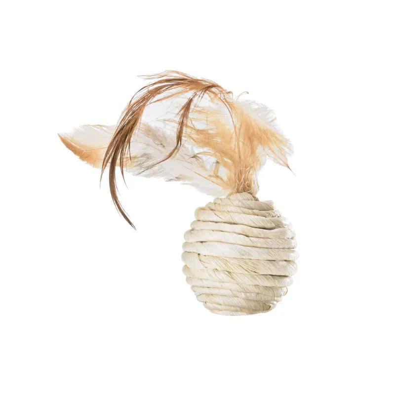 Brinquedo de Fibra Natural para Gatos - Bolinha com Peninhas Mimo - PP121 PP121