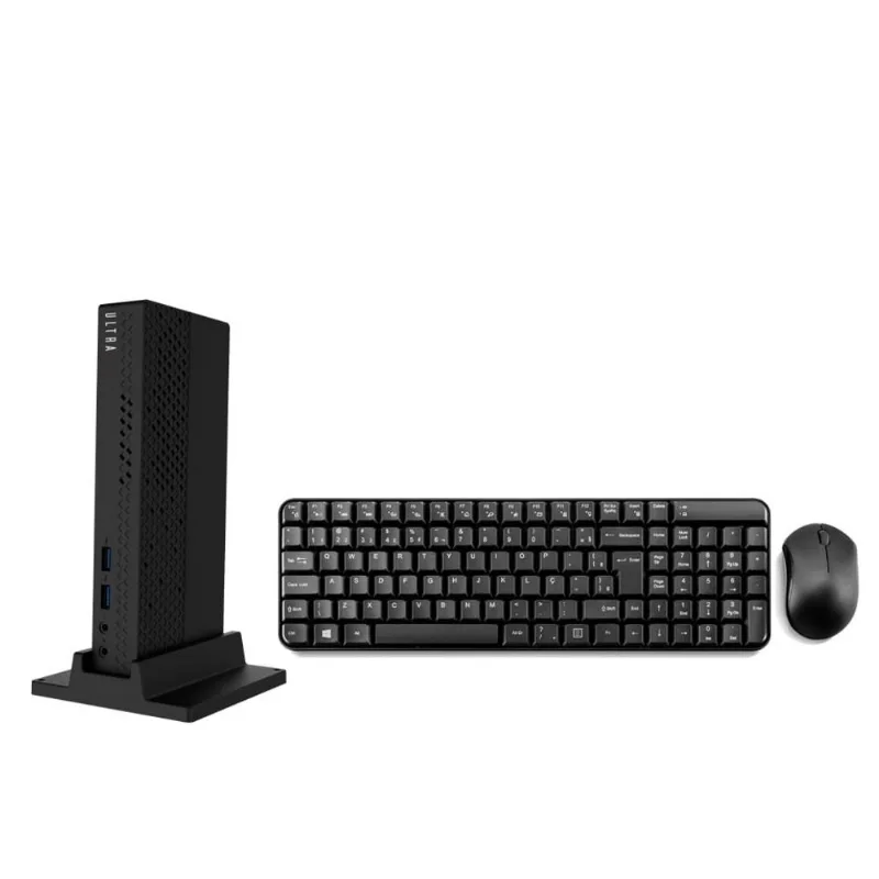 Mini PC Ultra Preto, com Windows 10 Home, Processador Intel Celeron, Memoria 4GB 60GB SSD, incluso Teclado e Mouse sem fio - UM125 UM125