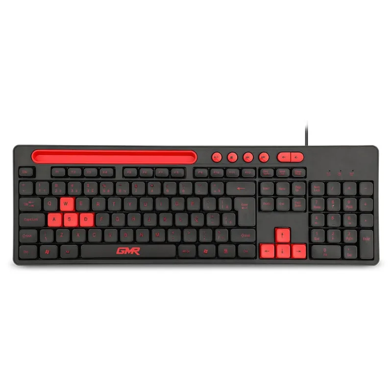 Teclado GK120 Preto/Vermelho com Suporte de Smartphone - TC266 TC266
