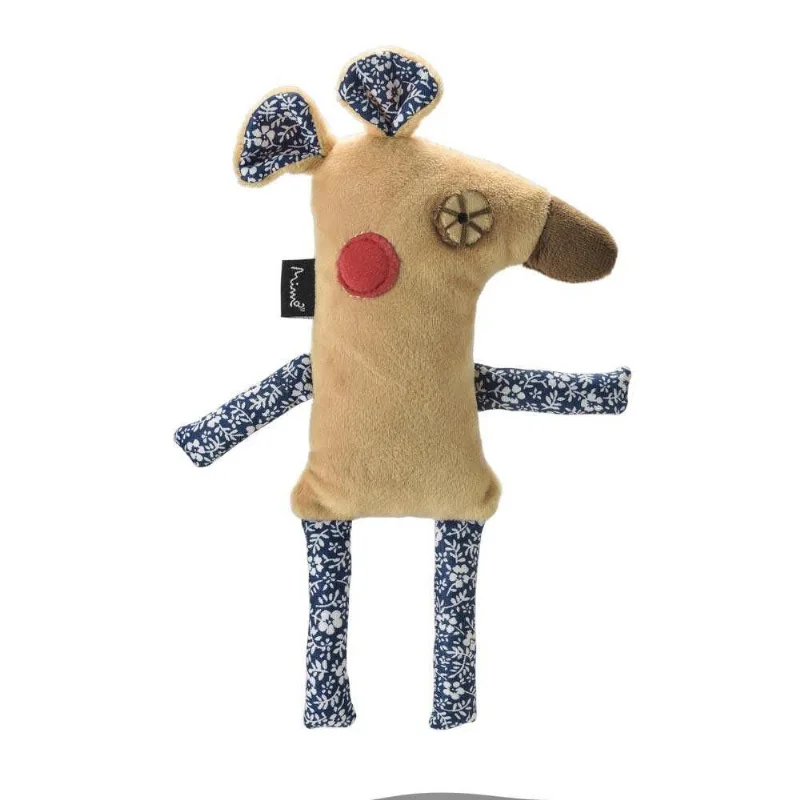 Brinquedo De Pelúcia Para Gatos Ratinho Cavalheiro Bege Bege
