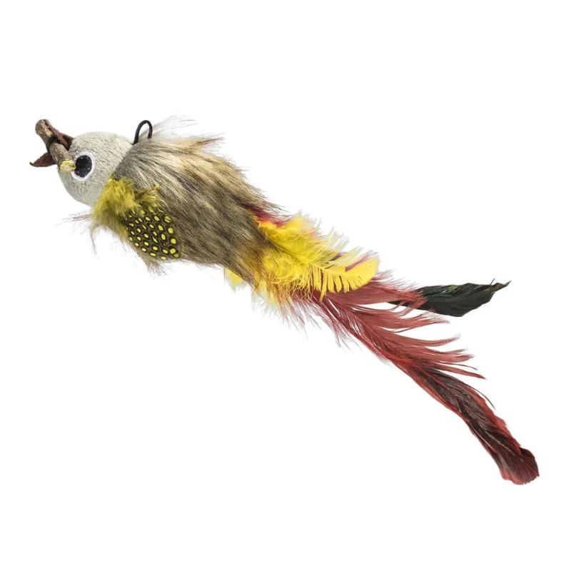 Brinquedo de Penas Para Gatos Feather Fish Amarelo Mimo - PP229 PP229