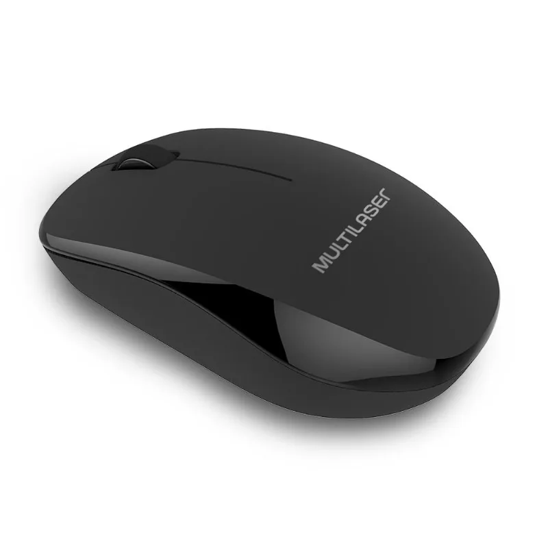 Mouse Sem Fio Slide Conexão Usb 1200dpi 3 Botões c/ Pilha Inclusa Preto - MO309 MO309