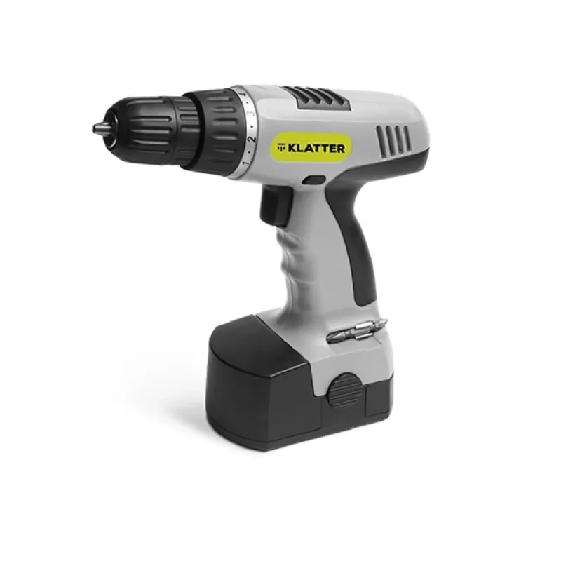 Kit Maleta Parafusadeira e Furadeira 12v Bateria de LÃ tio 16 NÃ veis de Torque com Brocas e Bits Cinza Klatter - MV045