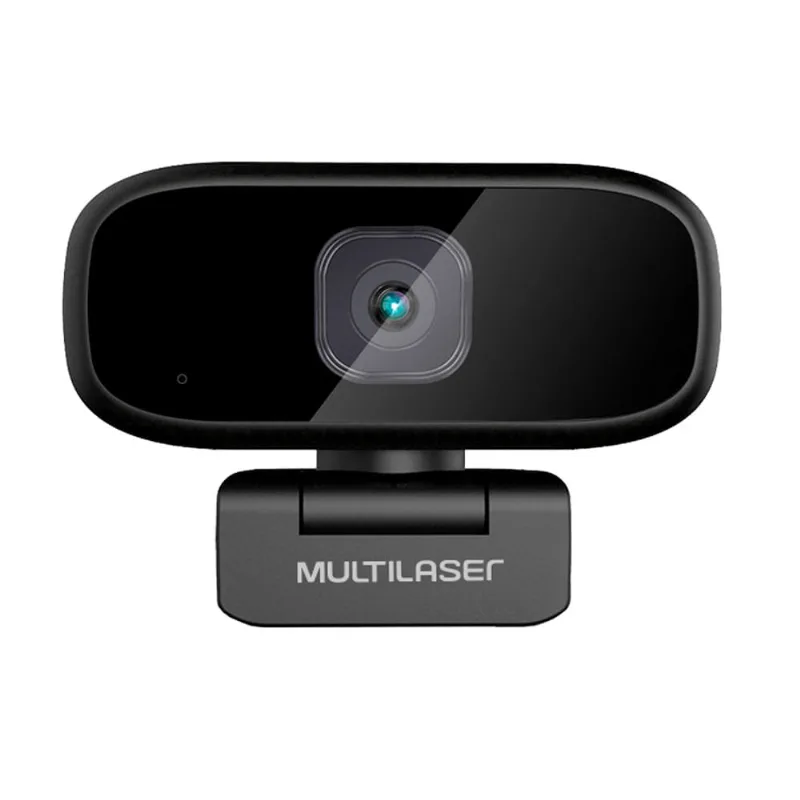 Webcam Full Hd 1080p Autofoco Rotação 360º Microfone Conexão USB Preto - WC052 WC052