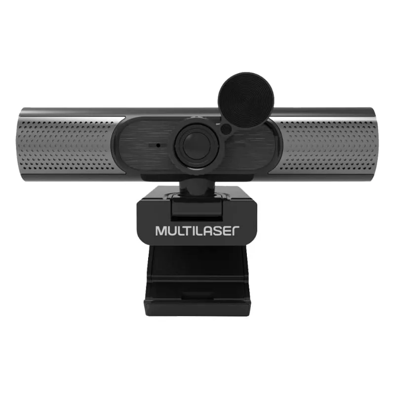 Webcam Ultra HD 2K Auto Focus Noise Cancelling MIC USB Preto - WC053 WC053