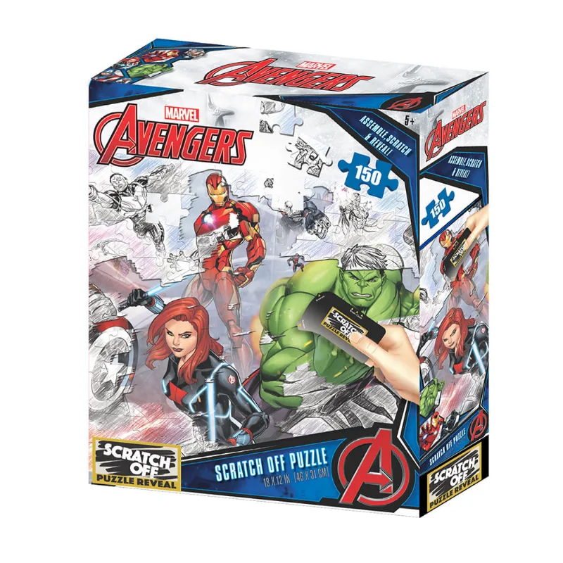 Quebra-Cabeça Scratch-Off Os Vingadores Zipper Box 150 Peças - BR1316 BR1316