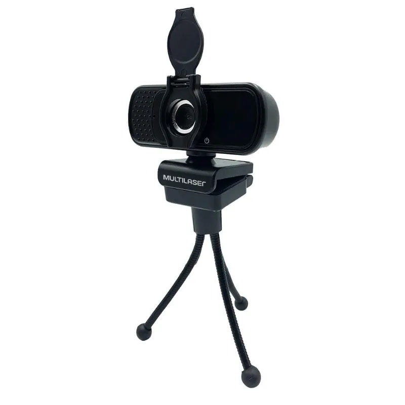 Webcam Full Hd 1080p 30Fps c/ Tripe Cancelamento de Ruído Microfone Conexão USB Preto - WC055 WC055