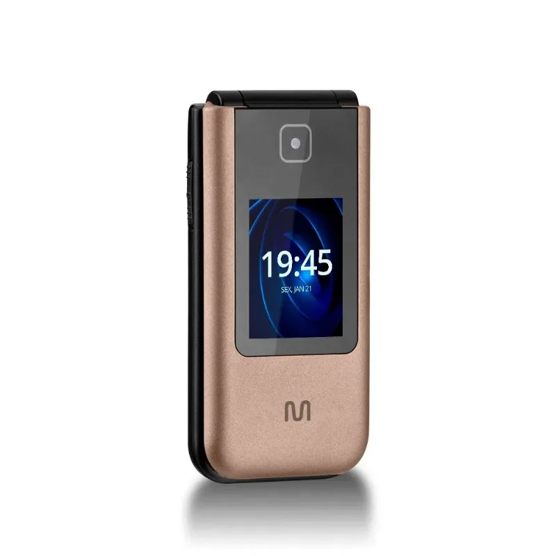 Celular Dual Chip Flip Vita Dourado P9163 - Multilaser