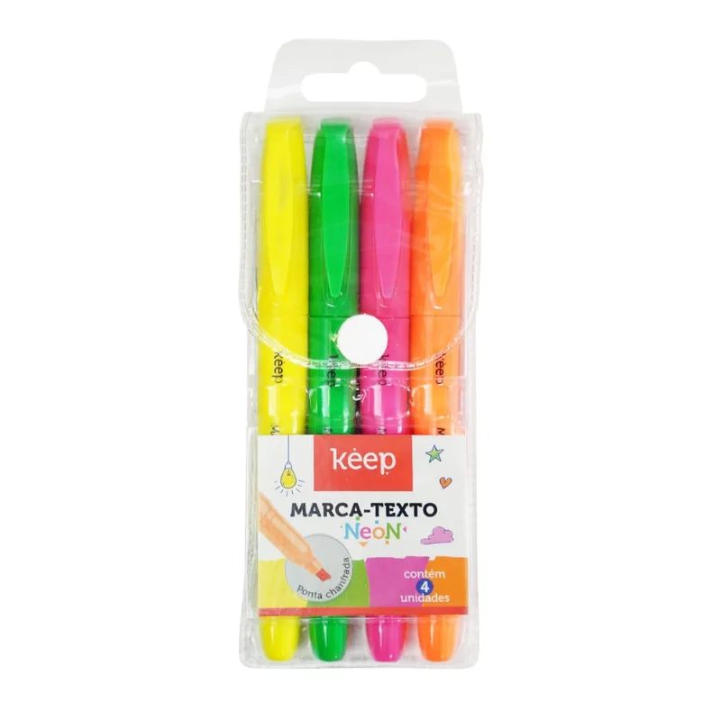 Marca Texto Neon 4 Cores Keep - MR069 MR069