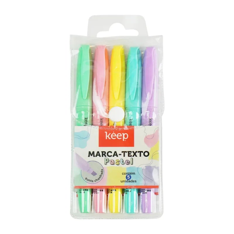 Marca Texto 5 Cores Pastel Keep - MR070 MR070
