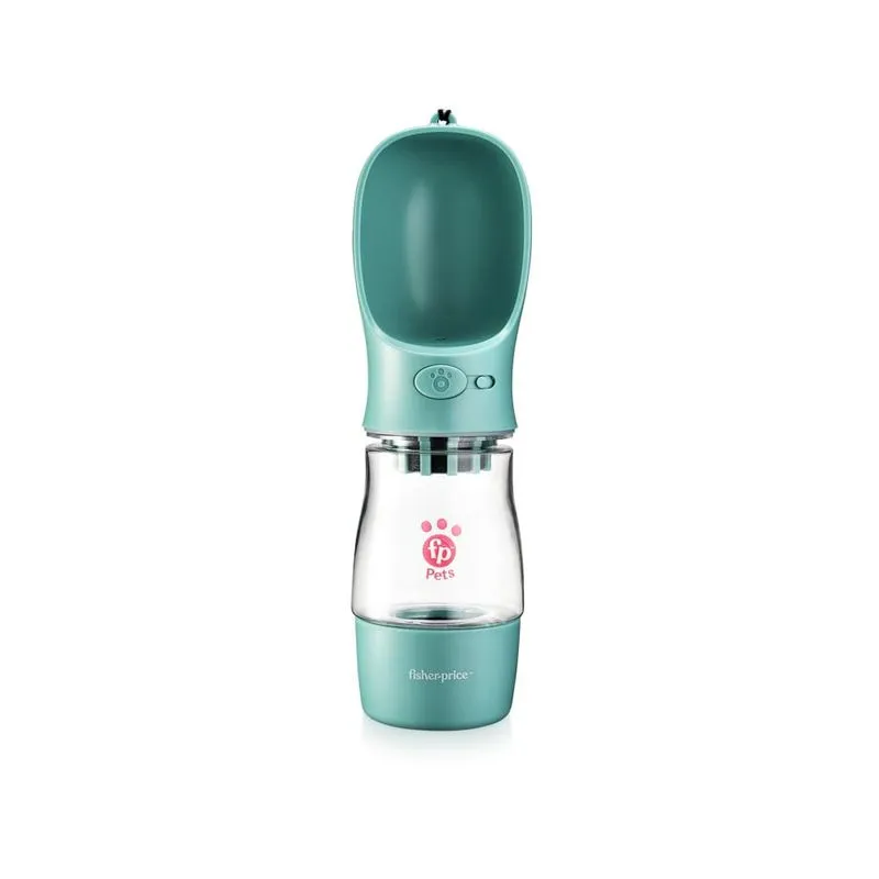 Garrafa Portátil Pet com Porta-Comida Water And Food To Go 258/200ml Verde Fisher Price - PP256 PP256
