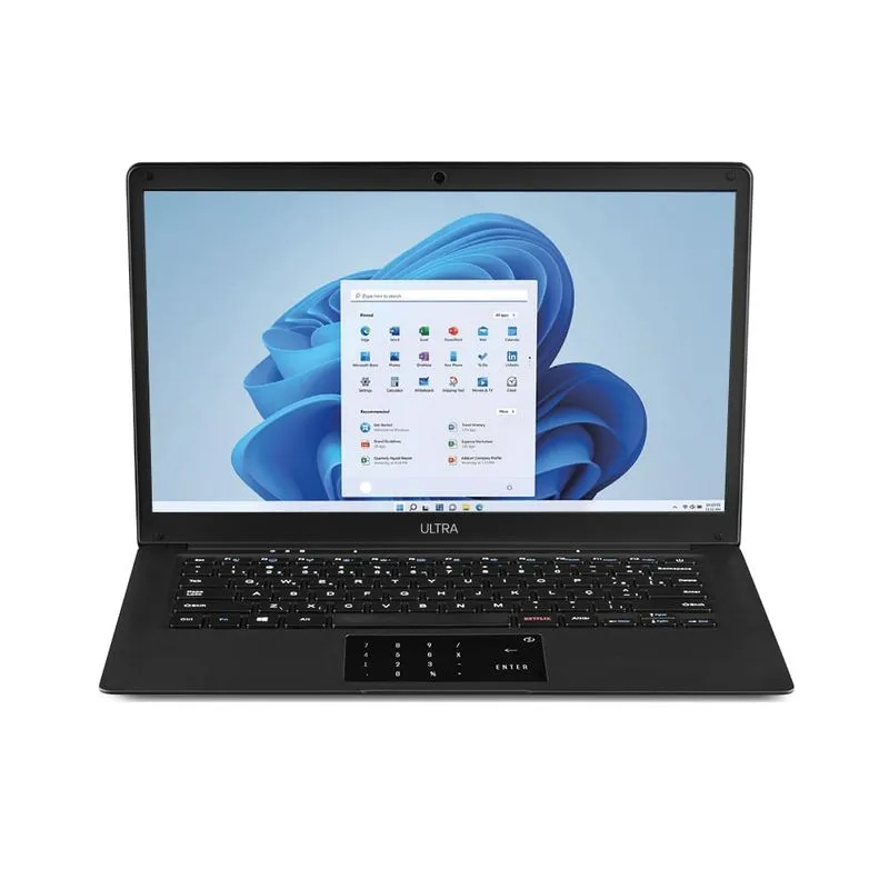 Notebook Ultra, com Windows 11 Home, Intel Celeron, 4GB RAM 120GB SSD + Tecla Netflix, Tela 14,1 Pol. HD Preto - UB230 UB230