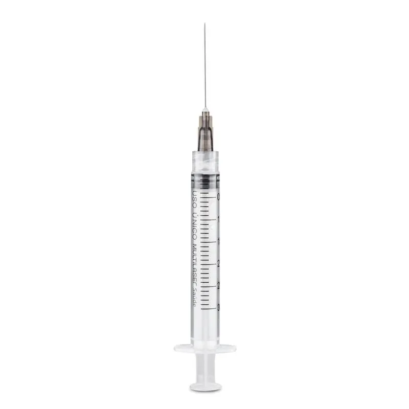 Seringa Luer Lock 3ml com Agulha CX com 100 Uni. Multi Saúde - HC443 HC443