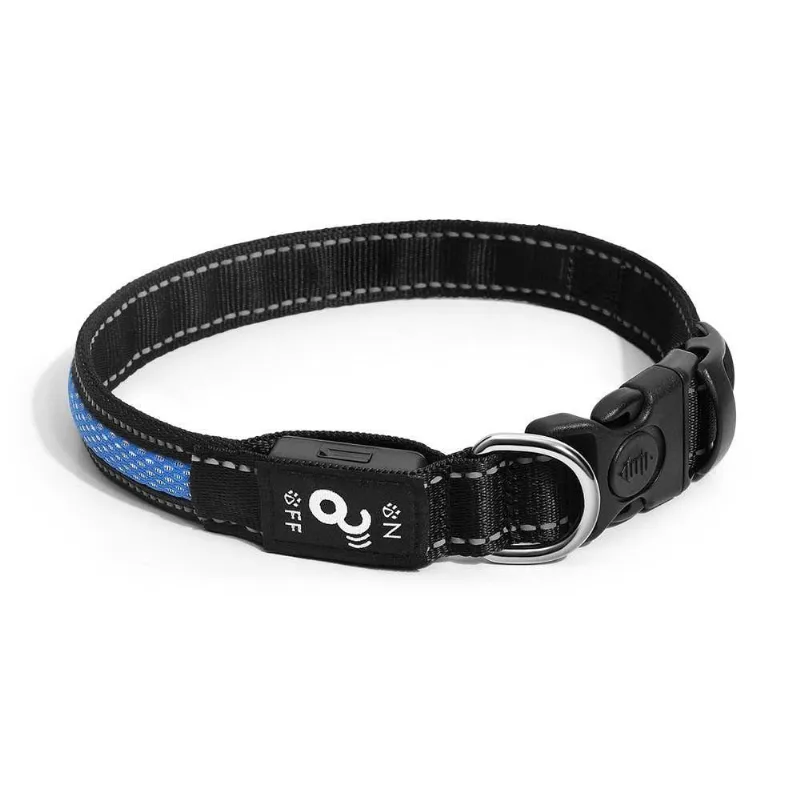 Coleira Led 3 Funções Azul Tam. P Mimo - Pp339 Azul P