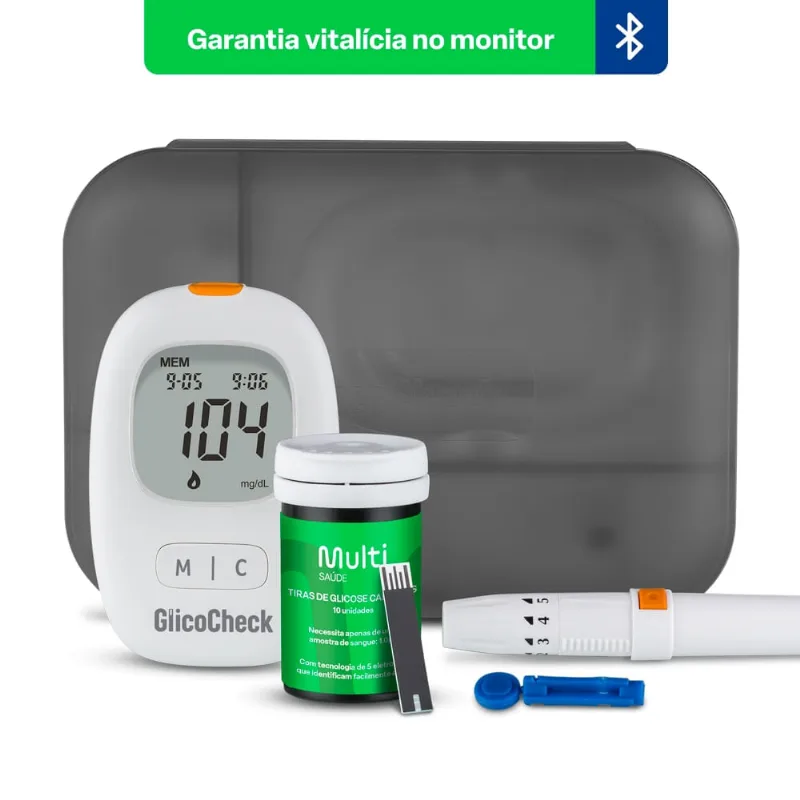 Monitor De Glicemia Glicocheck Care Plus - Bluetooth - Multi Saúde - HC488 HC488
