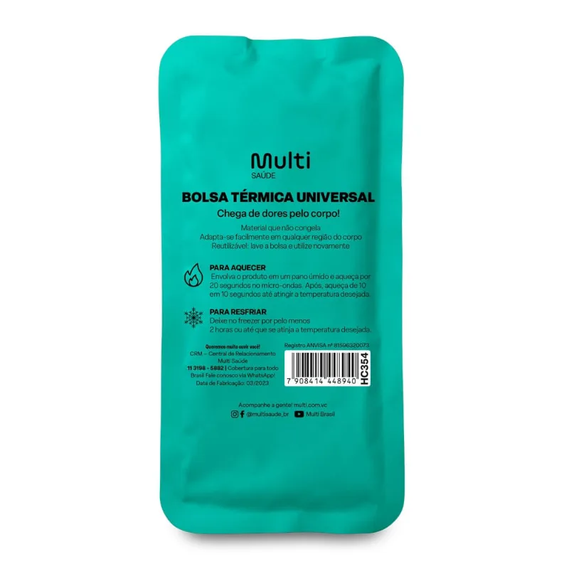 Bolsa Térmica de Gel - Verde - Multi Saúde - HC354 HC354