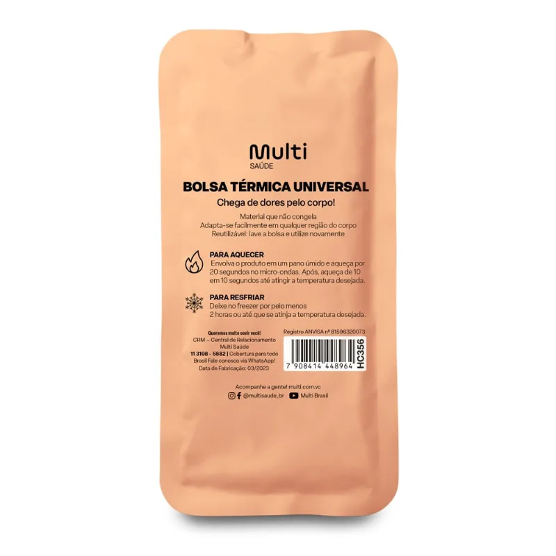 Bolsa Térmica de Gel Laranja Multi Saúde - HC356 HC356
