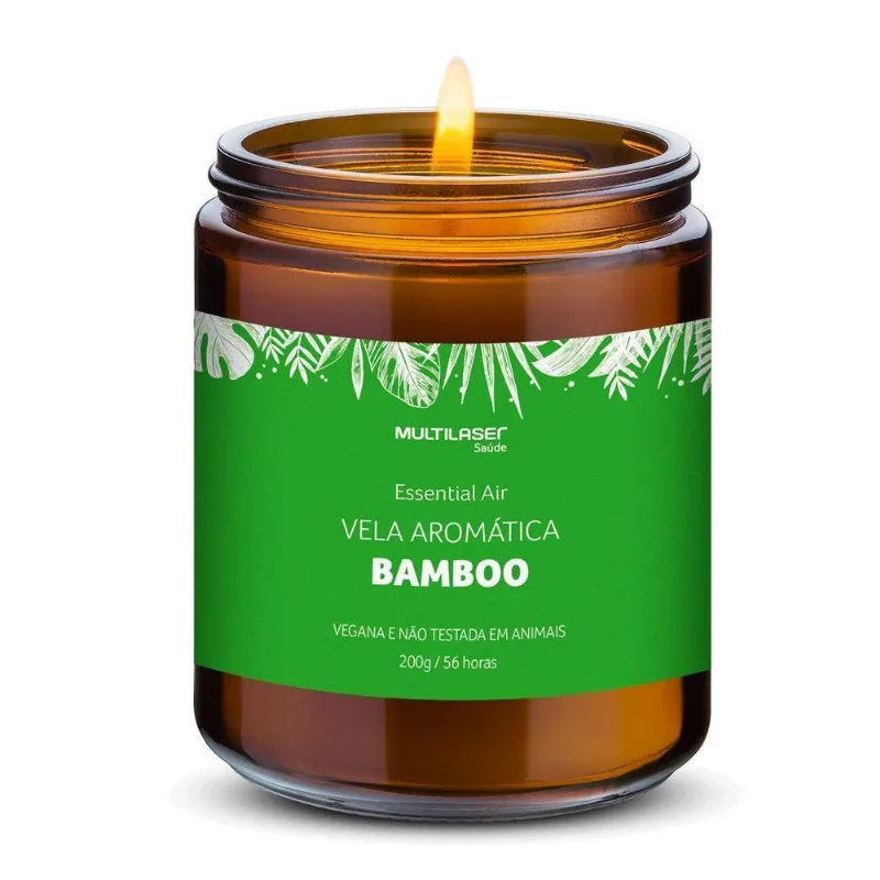 Vela Aromática De Bamboo - 200g - Multilaser Saúde - Hc521