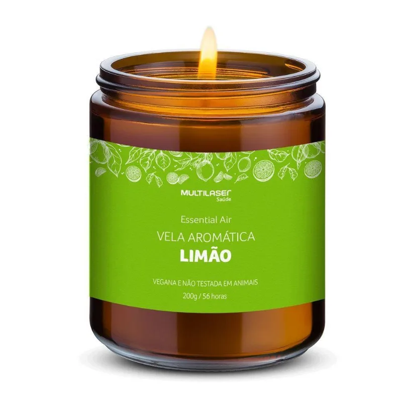 Vela Aromática De Limão - 200g - Multilaser Saúde - Hc524