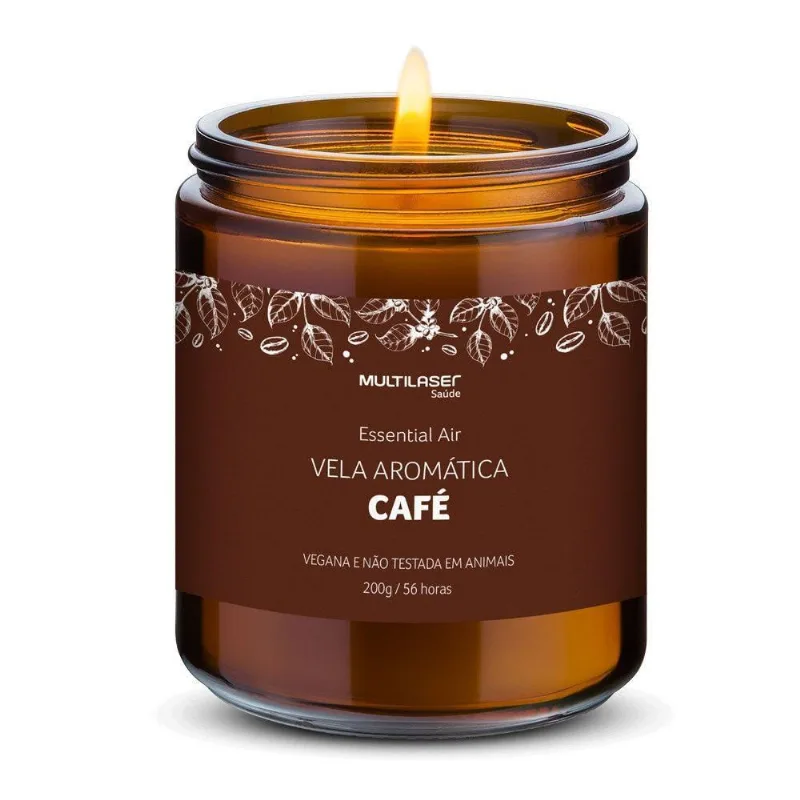 Vela Aromática De Café 200g Multilaser Saúde - Hc526 Marrom