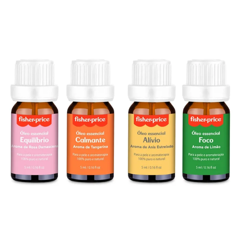 Kit de Óleos Essenciais com 4 Óleos de 5ml Fisher Price - HC578 HC578