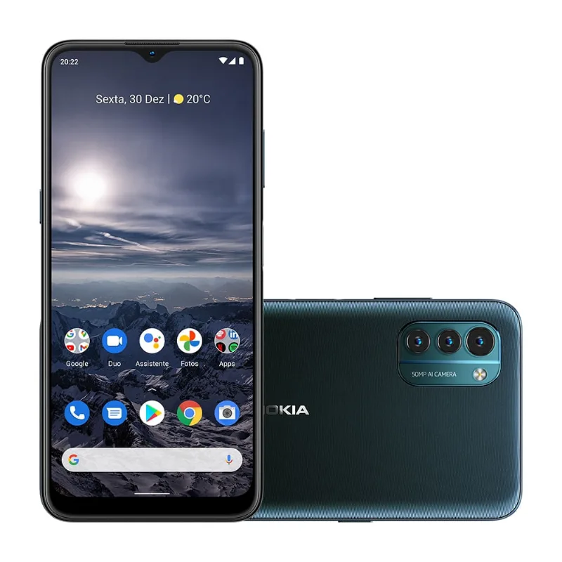 Smartphone Nokia G21 Azul 4G 128GB Tela HD+ 6.5 Pol. 90Hz Dual Chip 4GB RAM Pronto para Android 12 Câm Tripla 50MP+Selfie 8MP Octa-Core - NK083