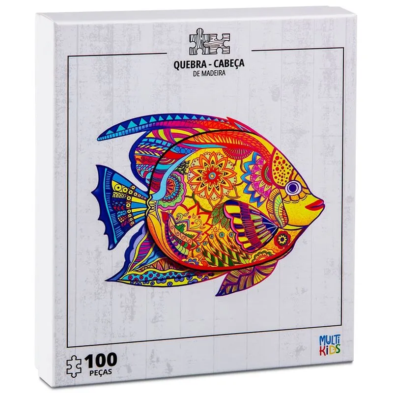 Quebra-Cabeça de Madeira Peixe 100 Peças Multikids - BR1680 BR1680