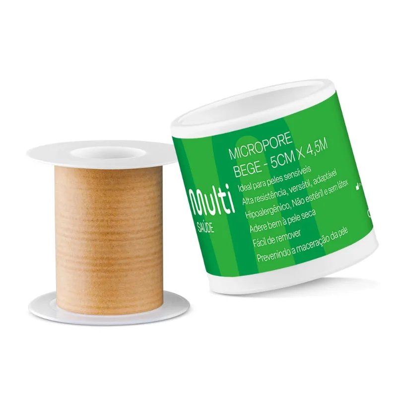 Micropore 5 x 4,5 cm Bege Multi Saúde - HC320 HC320