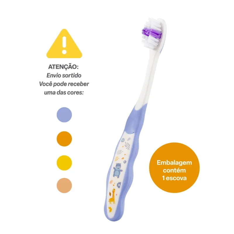 Escova de Dente Kids Clear Up 1+ com 1 Unidade (Cores Sortidas) Multi Saúde - HC579 HC579