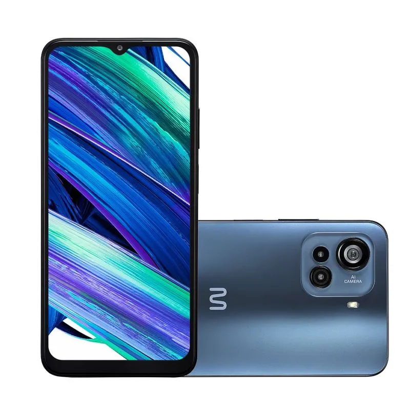 Smartphone Multi G Pro 3 4G Tela 6.5" 128gb 4gb Ram Câmera Tripla 50mp Octa Core Sensor De Digitais + Recon. Facial Preto - P9179 P9179