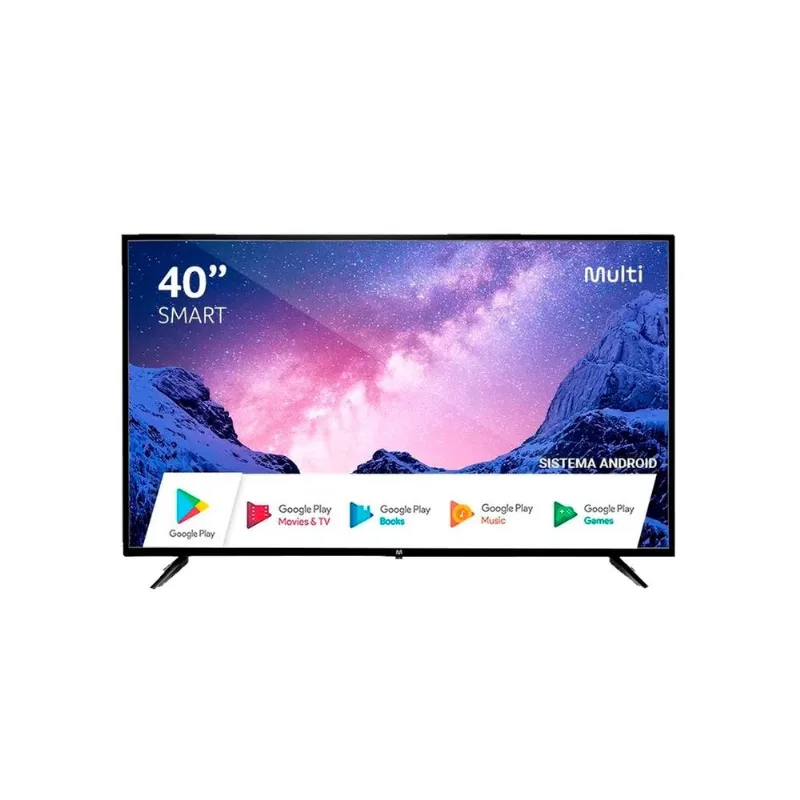 Smart TV 40" Multilaser DLED Full HD, Wi-Fi, Android, Bluetooth, 3 HDMI 2 USB - TL045