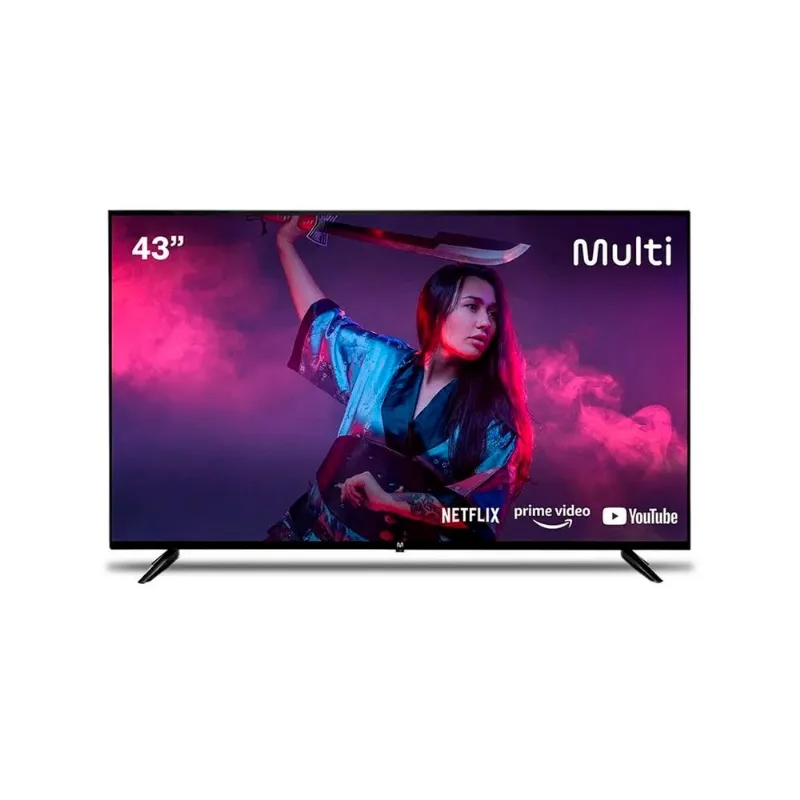 Smart Tv 43" Multilaser DLED Full HD Android 3 HDMI 2 USB Wi-Fi - TL046