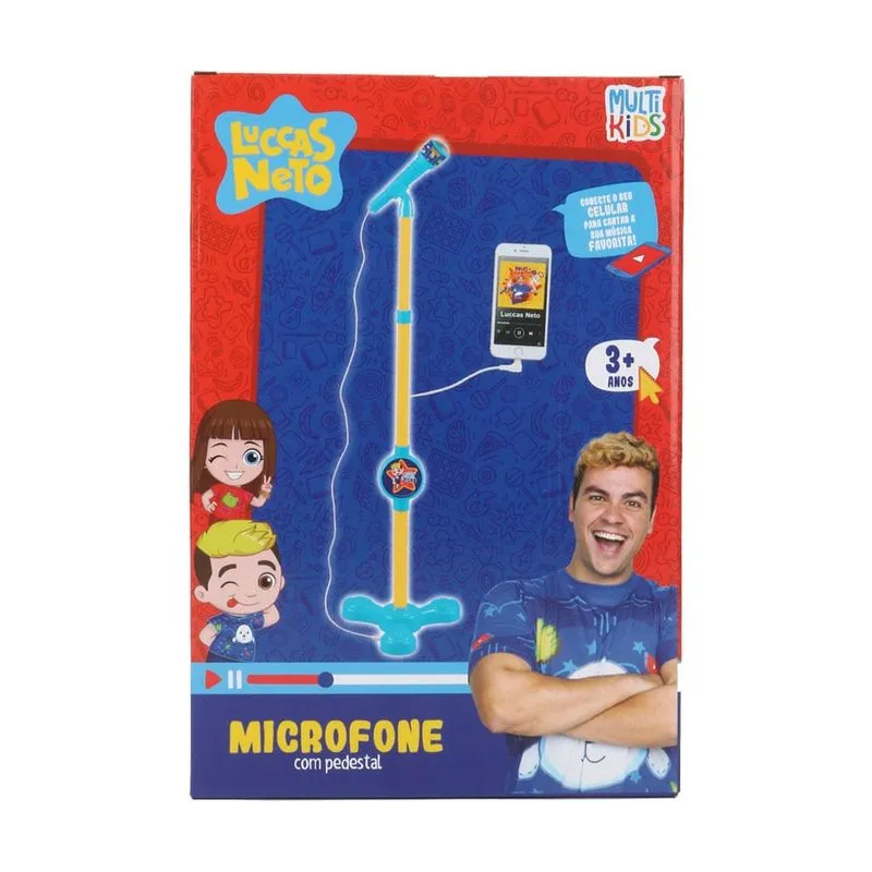 Microfone com Pedestal Luccas Neto Multikids - BR1810 BR1810