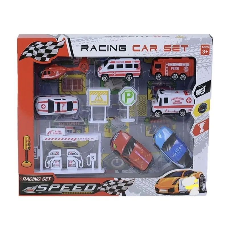 Conjunto de Carrinhos Play Machine Playset Veículos City Multikids - BR1840 BR1840