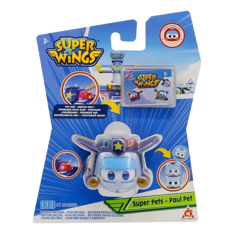 Mini Super Wings Super Pet Paul com Luz Multikids - BR1890 BR1890