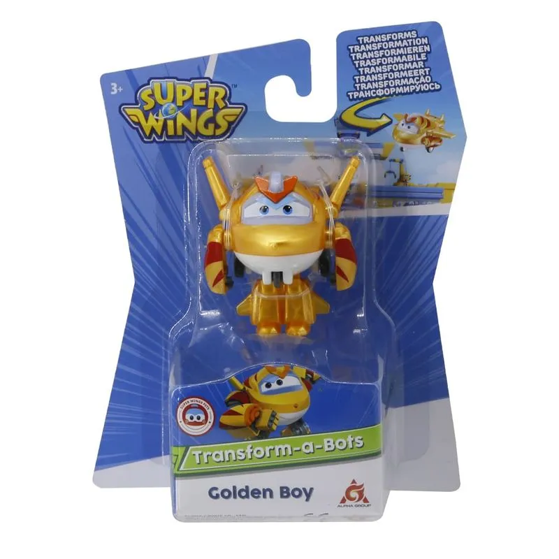 Super Wings Transformável Golden Boy 6cm Multikids - BR1913 BR1913