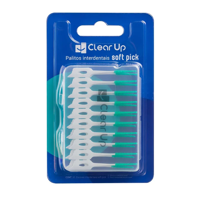 Palitos Interdentais Soft Picks 20 unidades Clear Up Multi Saúde - HC601 HC601