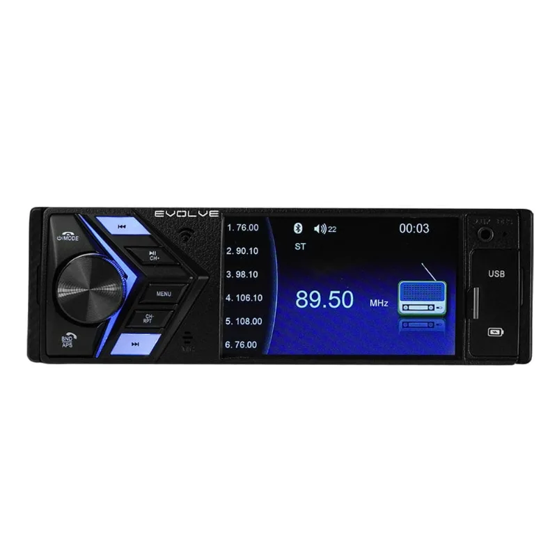 Autoradio Evolve New Groove Bluetooth MP5 Tela 4" 4x45W RMS FM/SD/USB/AUX APP - P3362 P3362