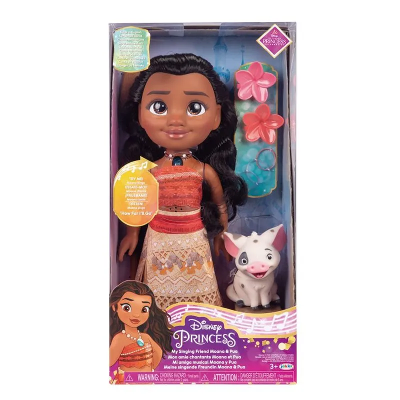 Boneca Princesas Disney Moana Musical com Luz Som e Acessórios Multikids - BR1936 BR1936