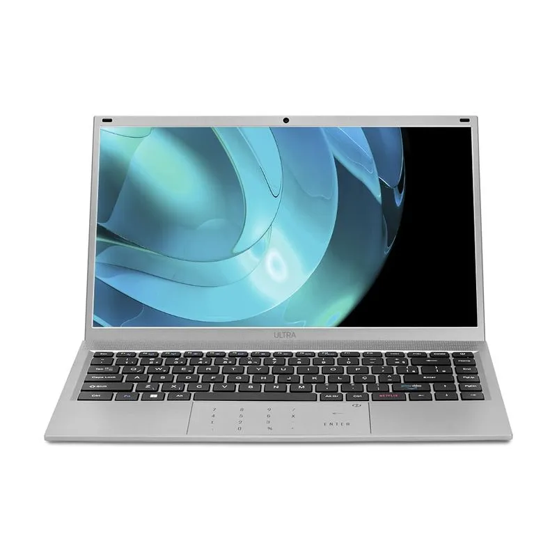 Notebook Ultra, com Linux, Processador Intel Core i3, 8GB 240GB SSD, Tela 14,1 Pol. HD + Tecla Netflix Prata - UB446 UB446