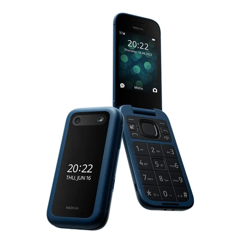 Celular Nokia 2660 Flip 4G Dual Chip + Tela Dupla 2,8" e 1,8" + Botões grandes e emergência Azul - NK122 NK122